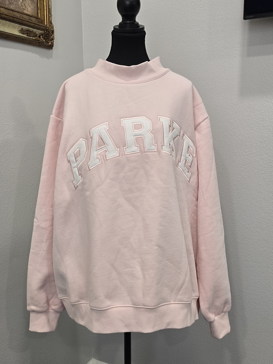 Parke Sweaters - Parke Varsity Mockneck Rose White XXL Sold Out Mommy & Me Collection